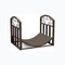 Hastings Home Firewood Rack Metal Holder with Decorative Scroll Design for Log Storage Bin, Indoor/Outdoor (Brown) 906038HXM - alternate 1